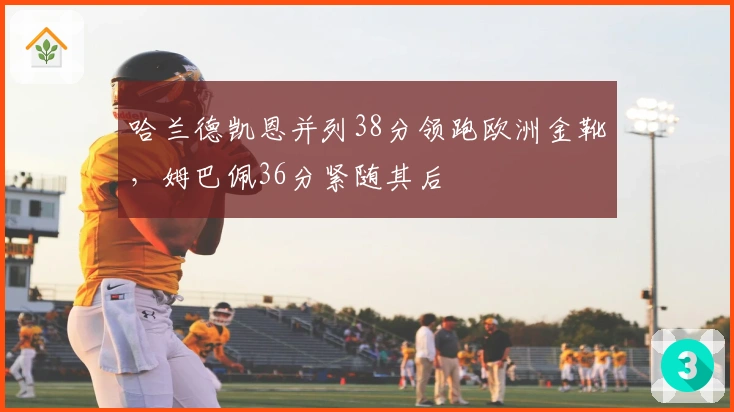 哈兰德凯恩并列38分领跑欧洲金靴，姆巴佩36分紧随其后